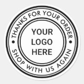 ごシンプル感謝してい注文に対するカスタムLOGO BUSINESS for Your Order ラウンドシール (正面)
