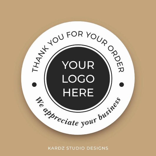ごシンプル注文ありがとうご注文ラウンドステッカー ラウンドシール
