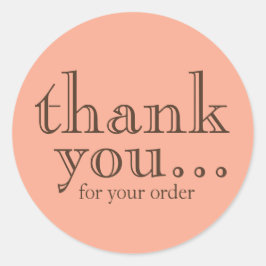 ごシンプル注文のお客様に感謝 ラウンドシール