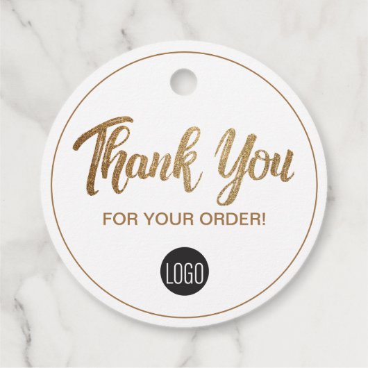 ごシンプル注文の金ゴールドスクリプトロゴ フェイバータグ (裏面)