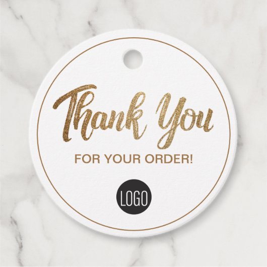 ごシンプル注文の金ゴールドスクリプトロゴ フェイバータグ (正面)