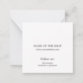 ごシンプル注文エレガントクーポンをありがとう ノートカード (裏面)