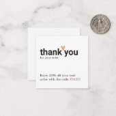 ごシンプル注文エレガントクーポンをありがとう ノートカード (正面/裏面インサイチュ)