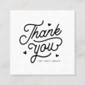 ごシンプル注文Qrコードありがとうございます スクエア名刺 (正面)