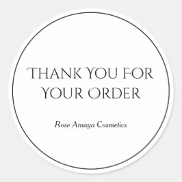 ごスタイリッシュ注文ステッカーをありがとう ラウンドシール