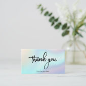 ごスタイリッシュ購入に対してHolographic有難う 名刺 (スタンド正面)