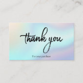 ごスタイリッシュ購入に対してHolographic有難う 名刺 (正面)