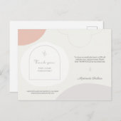 ごパーソナライズされたフェミニン用ありがとう ポストカード (正面/裏面)