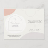 ごパーソナライズされたフェミニン用ありがとう ポストカード (正面)