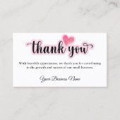 ごパーソナライズされた注文の感謝してい名刺 名刺 (正面)