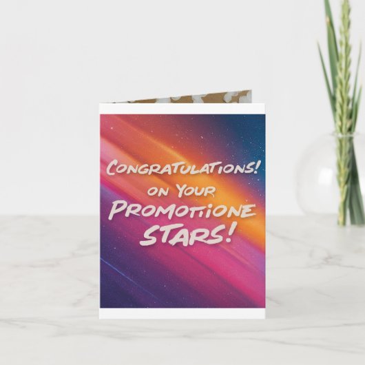 ごプロモーションおめでとう サンキューカード (正面)