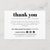 ごモダンミニマル購入お願い エンクロージャーカード (裏面)