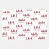 ごモダン家族からピンク色の「メリークリスマス」 ラッピングペーパーシート (正面3)