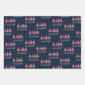 ごモダン家族からピンク色の「メリークリスマス」 ラッピングペーパーシート (正面2)