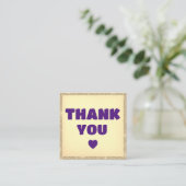 ごモダン感謝していご注文の金ゴールドグリッター紫 スクエア名刺 (スタンド正面)