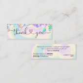 ごモダン注文に対し感謝していてホログラフィのスクリプトを作成 スキニー名刺 (正面/裏面)