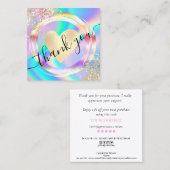 ごモダン注文に対し感謝していてホログラフィのスクリプトを作成 スクエア名刺 (正面/裏面)