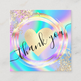 ごモダン注文に対し感謝していてホログラフィのスクリプトを作成 スクエア名刺