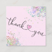 ごモダン注文に対し感謝していてホログラフィのスクリプトを作成 スクエア名刺 (正面)