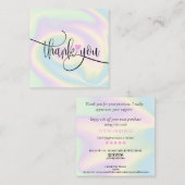 ごモダン注文に対し感謝していてホログラフィのスクリプトを作成 スクエア名刺 (正面/裏面)