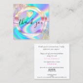 ごモダン注文に対し感謝していてホログラフィのスクリプトを作成 スクエア名刺 (正面/裏面)