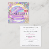 ごモダン注文に対し感謝していてホログラフィのスクリプトを作成 スクエア名刺 (正面/裏面)