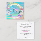 ごモダン注文に対し感謝していてホログラフィのスクリプトを作成 スクエア名刺 (正面/裏面)