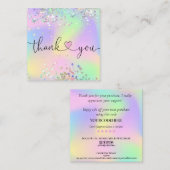 ごモダン注文に対し感謝していてホログラフィのスクリプトを作成 スクエア名刺 (正面/裏面)