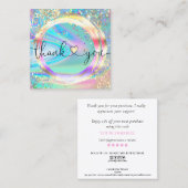 ごモダン注文に対し感謝していてホログラフィのスクリプトを作成 スクエア名刺 (正面/裏面)