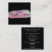 ごモダン注文に対し感謝していてホログラフィのスクリプトを作成 スクエア名刺 (正面/裏面)