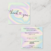 ごモダン注文に対し感謝していてホログラフィのスクリプトを作成 スクエア名刺 (正面/裏面)