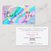 ごモダン注文に対し感謝していてホログラフィのスクリプトを作成 名刺 (正面/裏面)