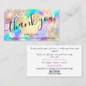 ごモダン注文に対し感謝していてホログラフィのスクリプトを作成 名刺 (正面/裏面)