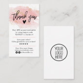 ごモダン注文はピンクと黒のバス 名刺 (正面/裏面)