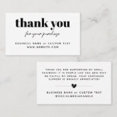 ごモダン購入いただきありがとうございますハート 名刺 (正面/裏面)