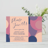 ご一緒ください カラフルな円のウェディング 招待状 (スタンド正面)