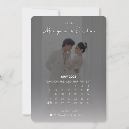 ご一緒ください - 結婚式のご案内 招待状 (正面)