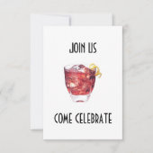 ご一緒しましょう/パーティーのお誘い 大人のパーティー招待状 招待状 (正面)