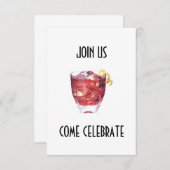 ご一緒しましょう/パーティーのお誘い 大人のパーティー招待状 招待状 (正面/裏面)