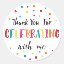 ご一緒にお祝いしてくれてありがとうのラベル