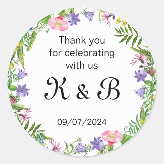 ご一緒にお祝いしてくれてありがとう!| ステッカー (正面)