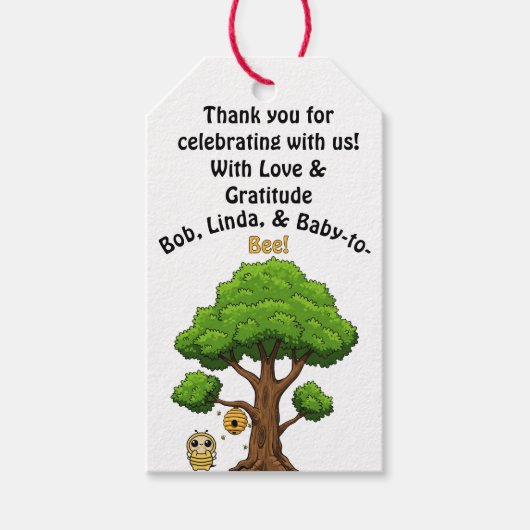 ご一緒にお祝いしてくれてありがとう - ハチのギフトタグ ギフトタグ (正面)