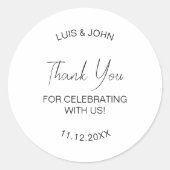 ご一緒にお祝いしてくれてありがとう フェバーパーティー ラウンドシール (正面)