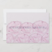 ご一緒にお祝いしましょう - 書道と芍薬 招待状 (裏面)