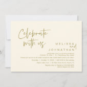 ご一緒にお祝いしましょう！結婚披露宴　現金バー 招待状 (正面)