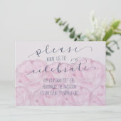 ご一緒にお祝いしませんか - 書道と芍薬 招待状 (スタンド正面)