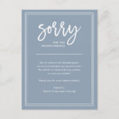 ご不便をおかけして申し訳ありません | 中止または延期 案内ポストカード (正面)