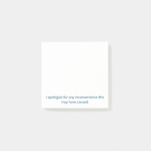 ご不便をおかけして申し訳なくポストイットノート ポストイット