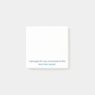 ご不便をおかけして申し訳なくポストイットノート ポストイット