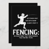 ご両親のすべてのおもしろいフェンシングプレーヤーフェンス シーズンカード (正面/裏面)